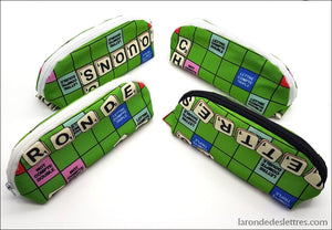 Trousse ronde Scrabble cousu main - La Ronde des Lettres