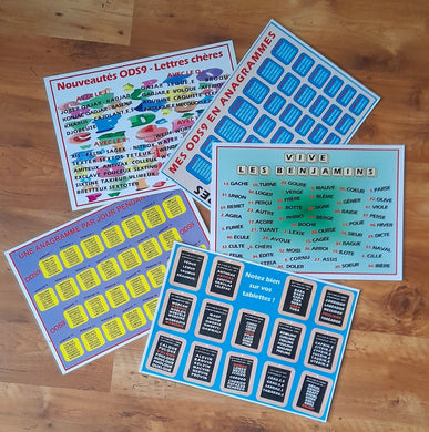 Lot de 5 sets de table