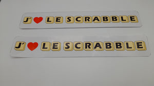 Autocollant J'aime le Scrabble - La Ronde des Lettres
