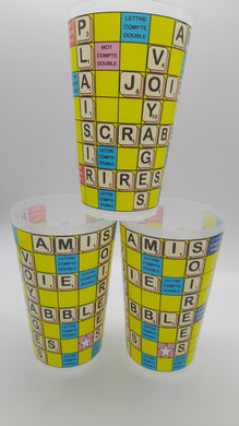 Verre Plastique Grille de scrabble - La Ronde des Lettres