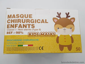 50 Masques De Protection Enfant Masque