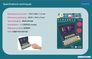 Acheter L'Officiel du Scrabble - Dictionnaire Electronique 2022 Lexibook  ODS 8 - Boutique Paris Variantes