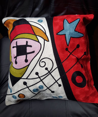 Housse De Coussin Brodée - Picasso Housse