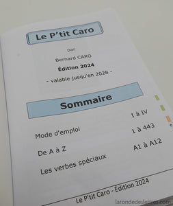 Le P’tit Caro 2024-2028 Recueil