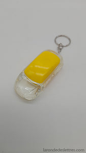 Porte-Clé Voiture Lumineuse Jaune Gadget