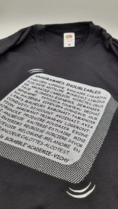 T-Shirt adulte "Anagrammes inoubliables" col rond