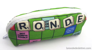 Trousse ronde Scrabble cousu main - La Ronde des Lettres