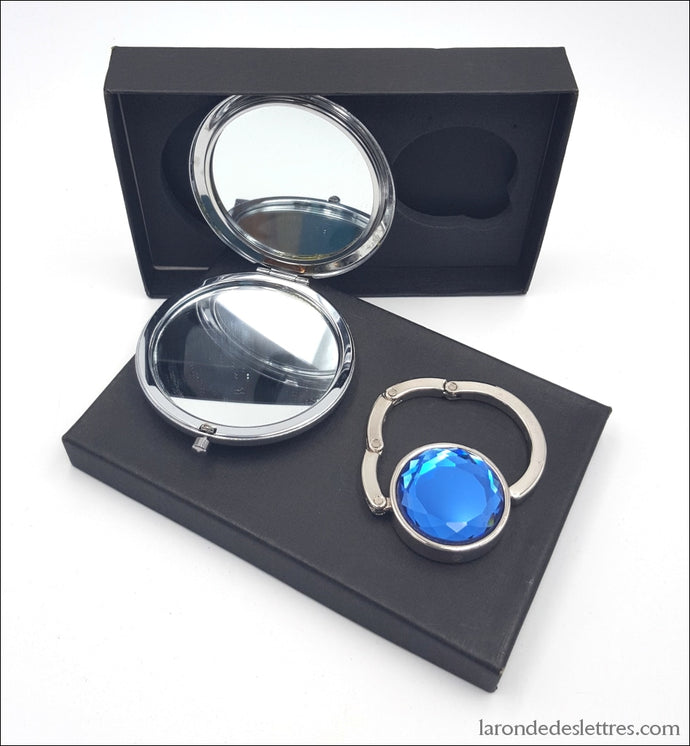 Accroche-sac et miroir, coffret - La Ronde des Lettres