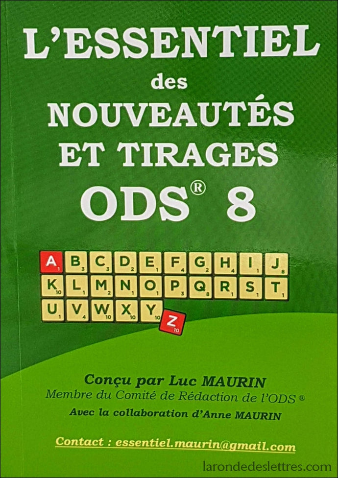 L’essentiel des nouveautés et tirages ODS 8-Luc Maurin - La Ronde des Lettres