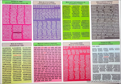 Set de table A3 Listes diverses - La Ronde des Lettres