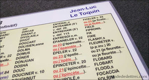 Set de table ODS 8 nouveaux mots intégral-Le Toquin - La Ronde des Lettres