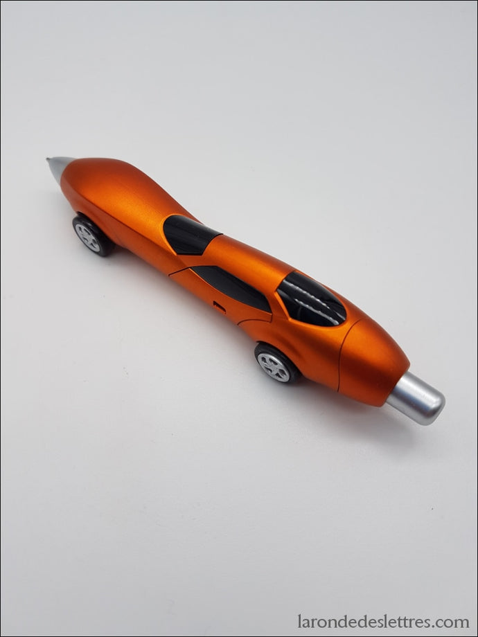 Stylo Aérodynamique Voiture De Course Orange Stylo