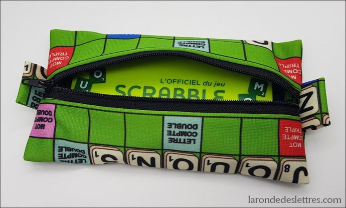 Trousse plate Scrabble cousu main - La Ronde des Lettres