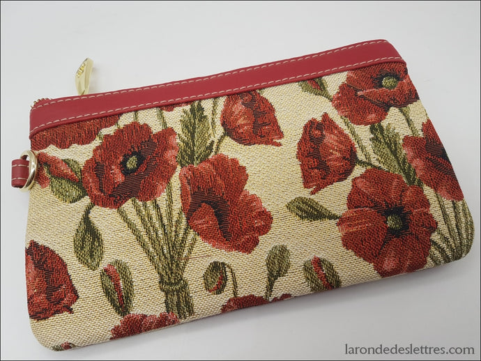 Trousse Rectangulaire Coquelicot Bijoux